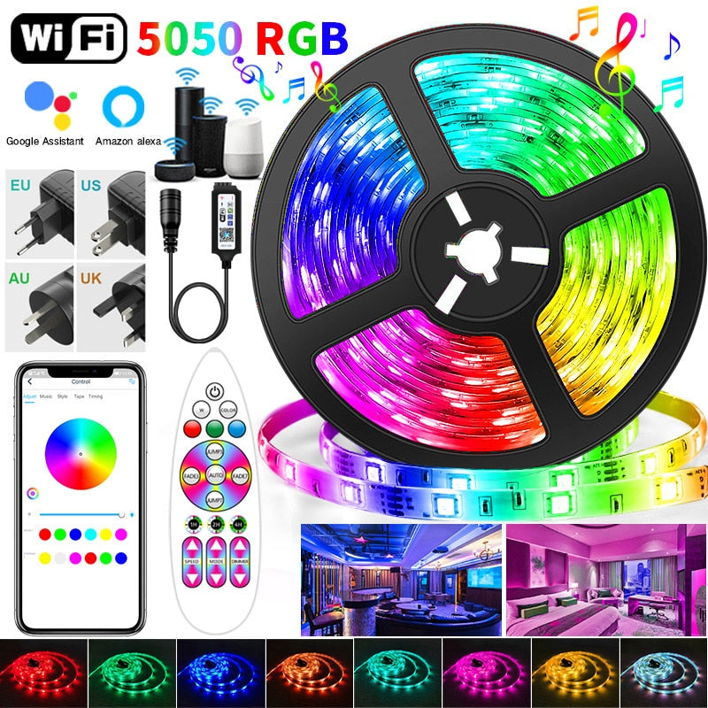 5M-30M WIFI LED Strip Lights Bluetooth